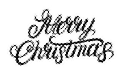 Merry Christmas handlettering typography with a stylish halftone dot pattern design transparent background © AbstractZone