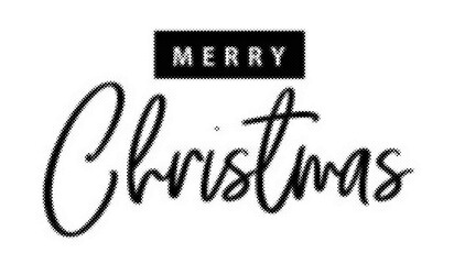 Merry Christmas typography design with halftone dot pattern effect on white background transparent background © AbstractZone