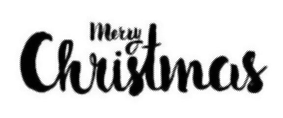 Merry Christmas typography design with a halftone dotted texture effect for festive holiday cards and seasonal projects transparent background © AbstractZone