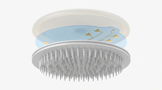 Exploded View of Cortisol Patch Underside Showing Microneedle Skin Contact