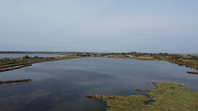 Aerial View of Lio Piccolo Marshlands in the Venice Lagoon
