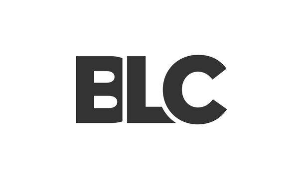 BLC logo design template with strong and modern bold text. Initial based vector logotype featuring simple and minimal typography. Trendy company identity.