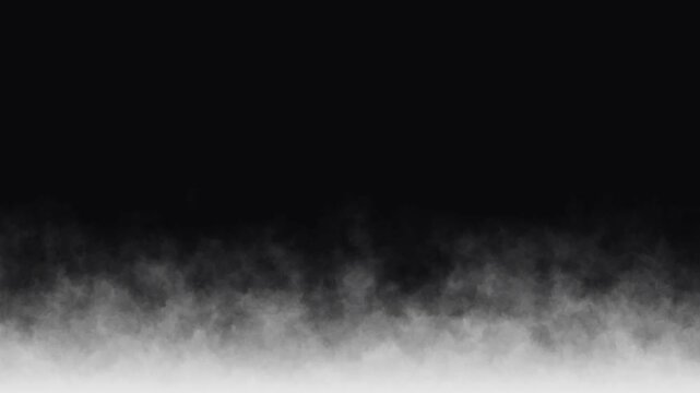 Gray smoke plume animation, realistic white steam overlay, cinematic fog drifting upward,seamless black background effect, textured steam cloud, smooth loop motion,soft vapor motion, alpha, 4k
