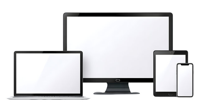 Realistic set of Vector Mockup Digital isolated on a white background