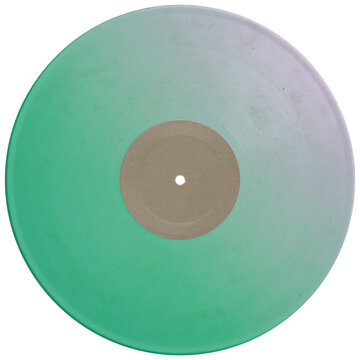Green Grape retro style vinyl record brown label. realistic photography. png isolated on transparent background for graphic design