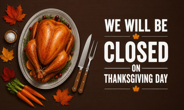 Will Closed Thanksgiving Card Background