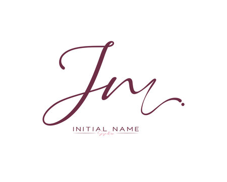 J N JN initial handwriting signature logo