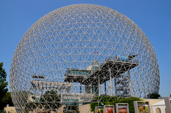 The Biosphere in Montreal Quebec Canada is a unique environmental museum located in Parc Jean-Drapeau. Housed in the iconic geodesic dome