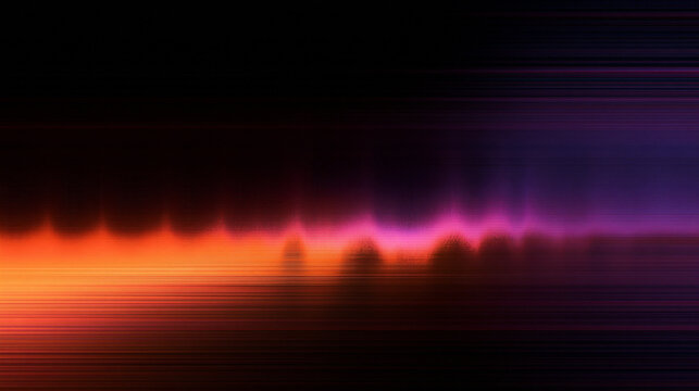 Abstract Sound Wave with Neon Glowing Light Streaks