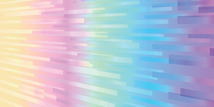 Abstract Rainbow Gradient Horizontal Line Patterns
