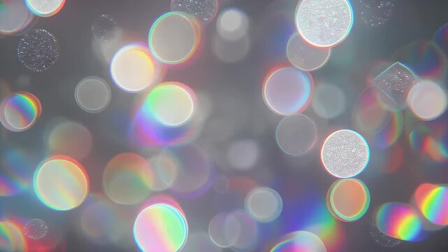 Iridescent Rainbow Bokeh Light Leaks 4K Generative AI