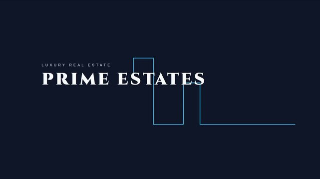 Luxury real estate prime estates motion title sequence for property branding and high-end architecture marketing animation 4k
