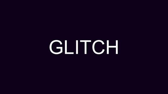 Dynamic glitch text animation effect with rgb chromatic aberration and digital distortion for modern motion and cyberpunk visuals 4k