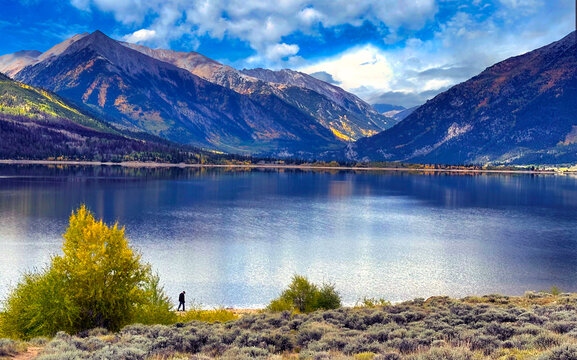 Colorado mountain scenery at Twin Lakes near Leadville