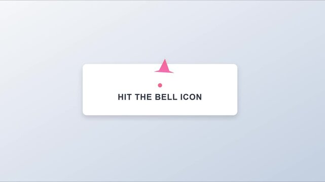 Hit the bell notification button animation for social media channel growth and subscriber engagement 4k
