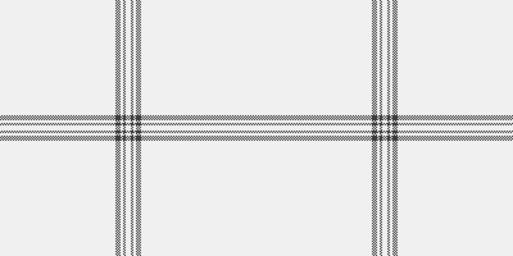 A traditional tartan plaid design with orderly checks and a woven fabric look. White and gray tones give the seamless fabric pattern classic fabric heritage for interior decor. It fits craft projects.