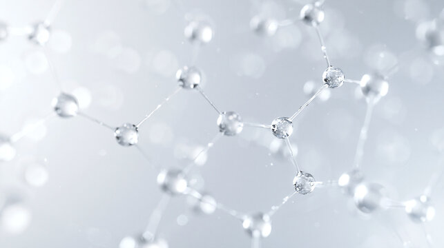 Abstract Molecular Structure Background for Science and Cosmetics