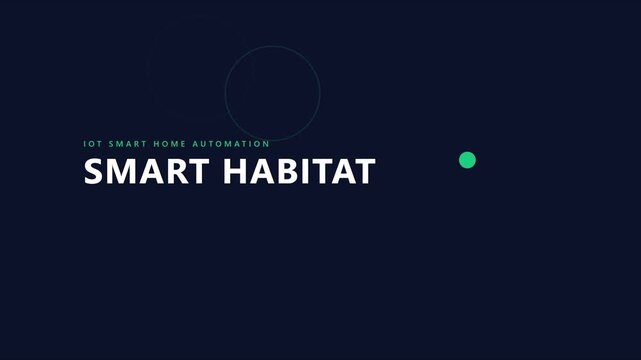Io t smart home automation: smart habitat concept for connected living and digital technology solutions animation 4k