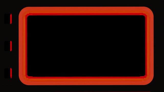 Seamless looping old retro vintage photo film frame animated Super 8mm sprocket hole overlay border 10s loop HD
