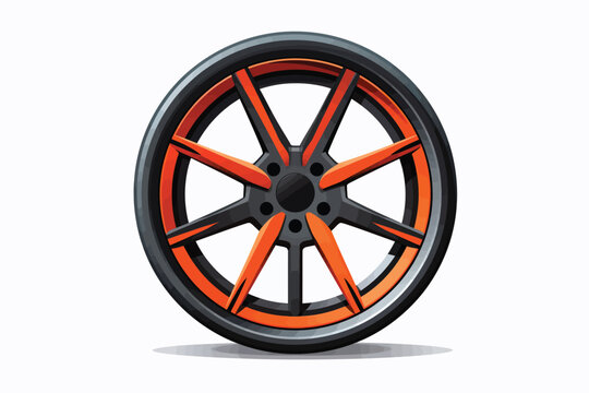 Car wheel isolated