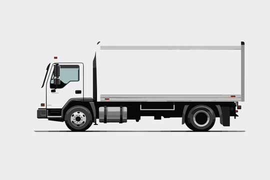 Cargo truck isolated