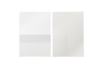Naklejka premium Blank white paper card mockup set