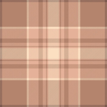 Autumn tartan plaid styling combines a structured check grid with a woven fabric finish. Orange and light tones shape a seamless textile design with seasonal warmth for fabric prints.