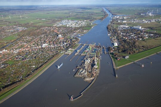 North Baltic Canal, lock, Brunsb&uuml;ttel, NOK, Kiel Canal, Schleswig Holstein, Germany, construction, federal waterway, construction site, new, new construction, conversion, canal, logistics