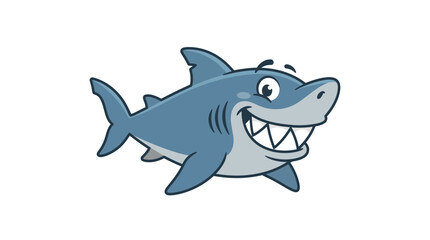 Naklejka premium Friendly Cartoon Shark Illustration