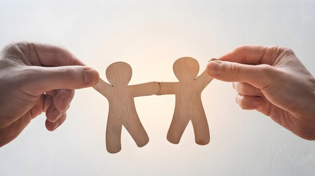 Two Hands Holding a Key Together, Symbol of Trust, Partnership, Teamwork, Cooperation, Unity, Family and Strong Connection for Business and Community Concepts