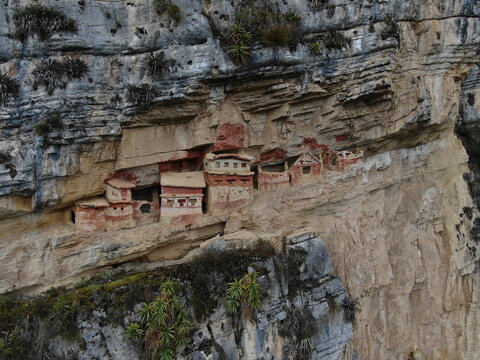 Revash Archaeological Site with Chachapoya Mausoleums in Peru