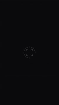 Minimalist White Circular Crosshair Reticle on Black Background for Gaming HUD Design