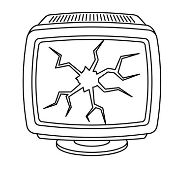 Broken Computer Monitor Icon