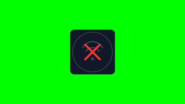 Dynamic Wireless Icon Frames Show Offline And Blocked Signals.