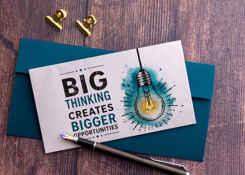 Big Thinking Creates Bigger Opportunities Business Growth Concept.