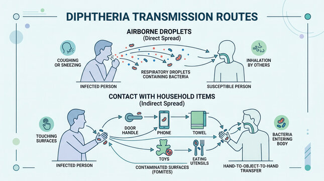 Understanding Diphtheria Transmission Routes: Airborne and Indirect Spread Explained