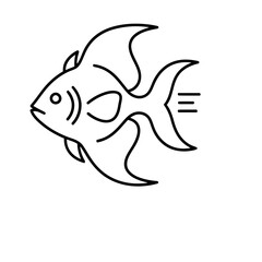 Fototapeta premium Stylized Fish Icon