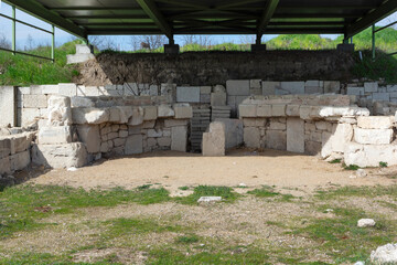 Fototapeta premium Ruins of Ancient Macedonian capital Pella, Greece