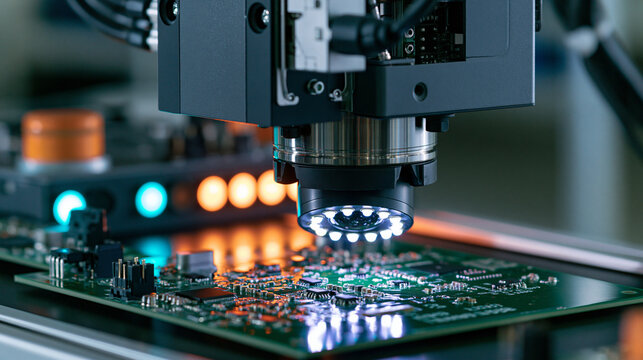 Microelectronics quality inspection of a green circuit board
