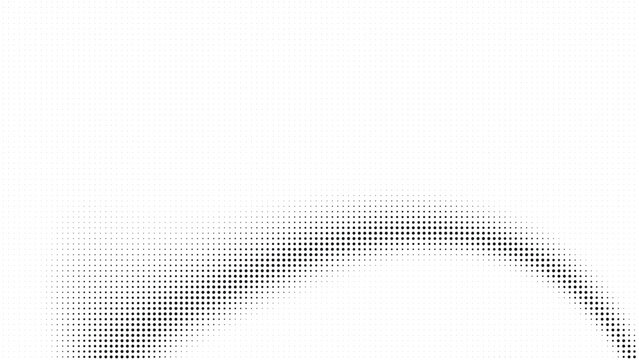 Minimalist halftone wave pattern with scattered dot grid texture on white background