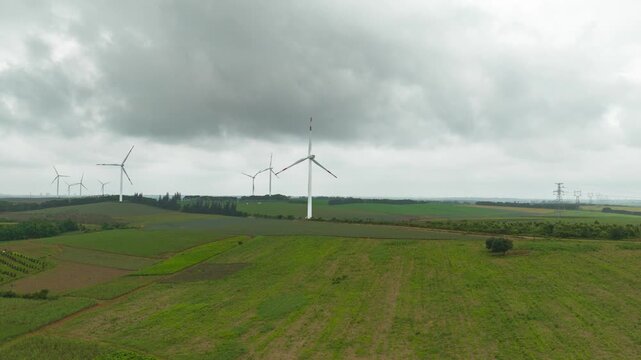 Aerial view of the Baltic wind farm in Xuwen County, Zhanjiang, Guangdong Province