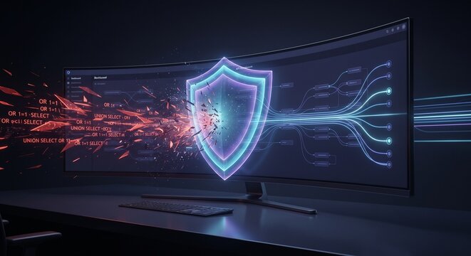 API Security Dashboard Filtering Malicious SQL Injection Traffic