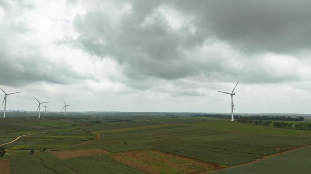 Aerial view of the Baltic wind farm in Xuwen County, Zhanjiang, Guangdong Province