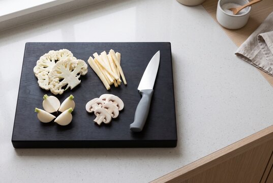 High contrast kitchen setup for a person with low vision