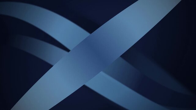 Blue fluid ribbon waves seamless loop motion background