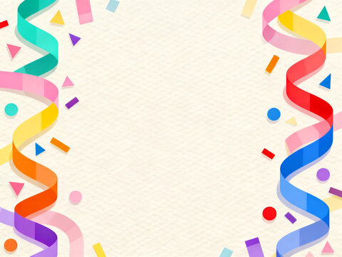 frame of colorful confetti
