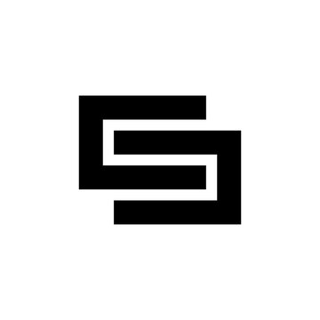 Minimalist Letter S Monogram Logo Design, Geometric Abstract Symbol for Corporate Branding