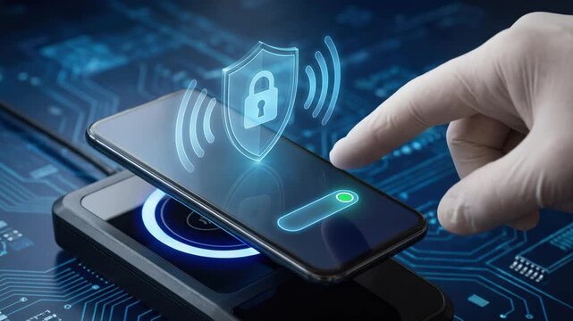 Instant Payment NFC Smartphone Security Technology Concept