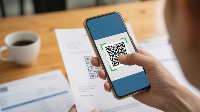 NFC Payment Smartphone Instant Scan with QR Code Convenience