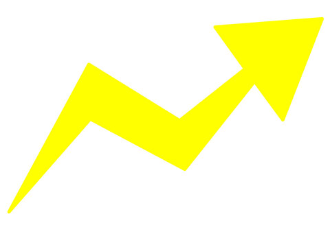 Blocky yellow arrow